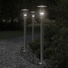 Lámpara de suelo de exterior acero inoxidable plateado 100 cm de , Iluminación de exterior - Ref: Foro24-4006351, Precio: 48,...