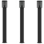 Lámparas de suelo exterior 3 uds acero inoxidable negro 110 cm de , Iluminación de exterior - Ref: Foro24-4006364, Precio: 13...