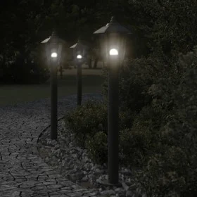Lámpara de suelo de exterior acero inoxidable negro 80 cm de , Iluminación de exterior - Ref: Foro24-4006385, Precio: 39,11 €...
