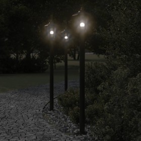 Farola de exterior de acero inoxidable negro 120 cm de , Iluminación de exterior - Ref: Foro24-4006387, Precio: 48,65 €, Desc...