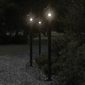 Farola de exterior de acero inoxidable negro 120 cm de , Iluminación de exterior - Ref: Foro24-4006387, Precio: 47,98 €, Desc...