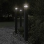 Lámparas de suelo de exterior 3 unidades aluminio negro 110 cm de , Iluminación de exterior - Ref: Foro24-4006398, Precio: 14...