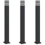 Lámparas de suelo de exterior 3 unidades aluminio negro 110 cm de , Iluminación de exterior - Ref: Foro24-4006398, Precio: 15...