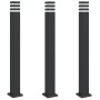 Lámparas de suelo de exterior 3 unidades aluminio negro 110 cm de , Iluminación de exterior - Ref: Foro24-4006398, Precio: 14...
