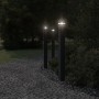 Lámparas de suelo de exterior 3 unidades aluminio negro 110 cm de , Iluminación de exterior - Ref: Foro24-4006398, Precio: 14...