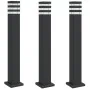 Lámparas suelo exterior con enchufe 3 uds aluminio negro 80 cm de , Iluminación de exterior - Ref: Foro24-4006408, Precio: 13...