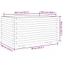 Jardinera madera maciza de pino marrón cera 90x60x49,5 cm de , Maceteros y jardineras - Ref: Foro24-847385, Precio: 161,31 €,...