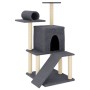 Rascador para gatos con postes de sisal gris oscuro 110,5 cm de , Mobiliario para gatos - Ref: Foro24-172063, Precio: 37,17 €...