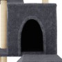 Rascador para gatos con postes de sisal gris oscuro 110,5 cm de , Mobiliario para gatos - Ref: Foro24-172063, Precio: 37,17 €...