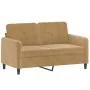 Dreiteiliges Sofaset mit braunen Samtkissen. von , Sofas - Ref: Foro24-3202011, Preis: 499,13 €, Rabatt: %