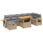 Juego de sofás de jardín con cojines beige 8 pzas ratán PE de , Conjuntos de jardín - Ref: Foro24-3276153, Precio: 540,51 €, ...
