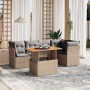 Juego de sofás jardín con cojines 5 pzas ratán sintético beige de , Conjuntos de jardín - Ref: Foro24-3270821, Precio: 410,89...