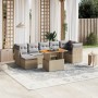 Juego de sofás de jardín con cojines beige 8 pzas ratán PE de , Conjuntos de jardín - Ref: Foro24-3270947, Precio: 505,70 €, ...