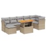 Juego de sofás de jardín con cojines beige 8 pzas ratán PE de , Conjuntos de jardín - Ref: Foro24-3270947, Precio: 505,70 €, ...