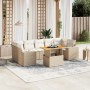 Juego de sofás de jardín con cojines beige 8 pzas ratán PE de , Conjuntos de jardín - Ref: Foro24-3272549, Precio: 592,48 €, ...