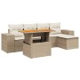 Juego de sofás jardín con cojines 6 pzas ratán sintético beige de , Conjuntos de jardín - Ref: Foro24-3272612, Precio: 417,37...