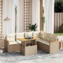 Set sofás de jardín 7 piezas y cojines ratán sintético beige de , Conjuntos de jardín - Ref: Foro24-3273095, Precio: 473,39 €...