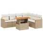 Set sofás de jardín 7 piezas y cojines ratán sintético beige de , Conjuntos de jardín - Ref: Foro24-3273095, Precio: 473,39 €...