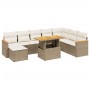 Set de sofás de jardín 9 pzas con cojines ratán sintético beige de , Conjuntos de jardín - Ref: Foro24-3273214, Precio: 581,3...