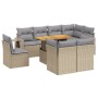 Set de sofás de jardín 9 pzas con cojines ratán sintético beige de , Conjuntos de jardín - Ref: Foro24-3271850, Precio: 643,1...
