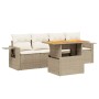 Juego de sofás jardín con cojines 5 pzas ratán sintético beige de , Conjuntos de jardín - Ref: Foro24-3271632, Precio: 357,62...
