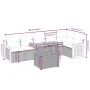 Set of 7-piece garden sofas and beige synthetic rattan cushions by , Garden sets - Ref: Foro24-3273971, Price: 494,74 €, Disc...