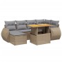 Set sofás de jardín 7 piezas y cojines ratán sintético beige de , Conjuntos de jardín - Ref: Foro24-3275817, Precio: 482,79 €...