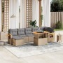 Juego de sofás de jardín con cojines beige 8 pzas ratán PE de , Conjuntos de jardín - Ref: Foro24-3273628, Precio: 526,22 €, ...