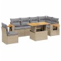 Set sofás de jardín 7 piezas y cojines ratán sintético beige de , Conjuntos de jardín - Ref: Foro24-3273544, Precio: 484,06 €...