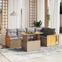 Juego de sofás jardín con cojines 6 pzas ratán sintético beige de , Conjuntos de jardín - Ref: Foro24-3273950, Precio: 415,27...