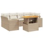 Set sofás de jardín 7 piezas y cojines ratán sintético beige de , Conjuntos de jardín - Ref: Foro24-3272535, Precio: 529,07 €...