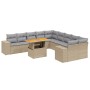 Set de sofás de jardín 11pzas con cojines ratán sintético beige de , Conjuntos de jardín - Ref: Foro24-3272830, Precio: 727,6...