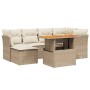 Set sofás de jardín 7 piezas y cojines ratán sintético beige de , Conjuntos de jardín - Ref: Foro24-3270939, Precio: 487,32 €...