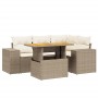 Juego de sofás jardín con cojines 5 pzas ratán sintético beige de , Conjuntos de jardín - Ref: Foro24-3272619, Precio: 408,81...