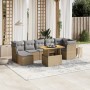 Juego de sofás de jardín con cojines beige 8 pzas ratán PE de , Conjuntos de jardín - Ref: Foro24-3275488, Precio: 519,68 €, ...