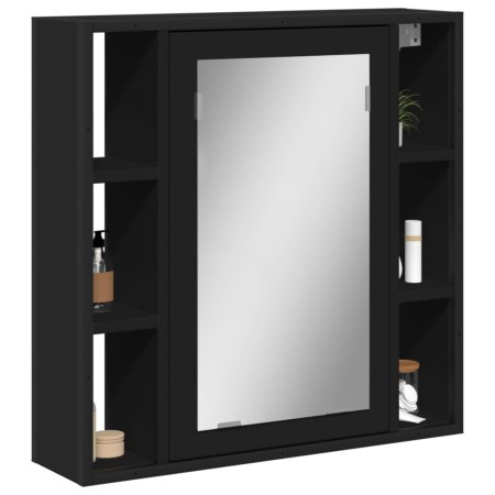 Armario con espejo de baño madera ingeniería negro 60x16x60 cm de , Tocadores - Ref: Foro24-842426, Precio: 77,29 €, Descuent...