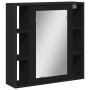 Armario con espejo de baño madera ingeniería negro 60x16x60 cm de , Tocadores - Ref: Foro24-842426, Precio: 77,29 €, Descuent...