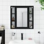 Armario con espejo de baño madera ingeniería negro 60x16x60 cm de , Tocadores - Ref: Foro24-842426, Precio: 77,29 €, Descuent...