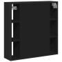 Armario con espejo de baño madera ingeniería negro 60x16x60 cm de , Tocadores - Ref: Foro24-842426, Precio: 77,29 €, Descuent...