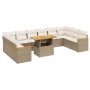 Set de sofás de jardín 11pzas con cojines ratán sintético beige de , Conjuntos de jardín - Ref: Foro24-3273249, Precio: 709,4...