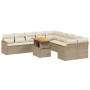 Set de sofás de jardín 11pzas con cojines ratán sintético beige de , Conjuntos de jardín - Ref: Foro24-3273263, Precio: 709,4...