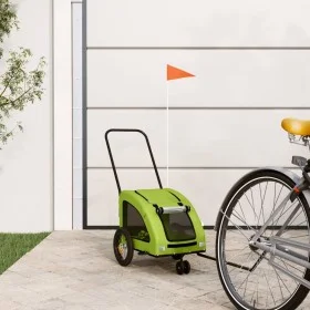 Bicycle pet trailer, iron frame, green Oxford fabric by , pet strollers - Ref: Foro24-93976, Price: 95,82 €, Discount: %