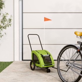 Remolque de bicicleta mascotas hierro tela Oxford verde de , Cochecitos para mascotas - Ref: Foro24-93976, Precio: 97,61 €, D...