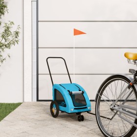 Remolque de bicicleta mascotas hierro tela Oxford azul de , Cochecitos para mascotas - Ref: Foro24-93974, Precio: 97,61 €, De...
