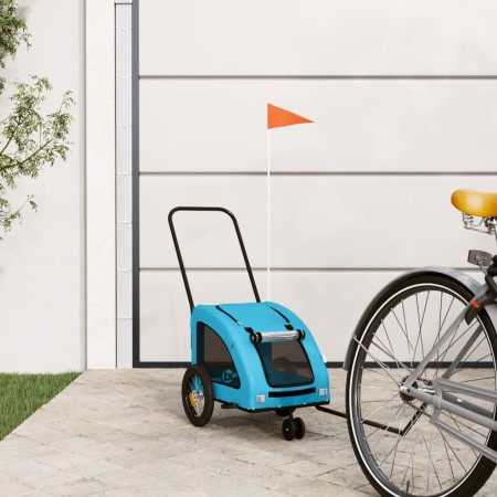 Remolque de bicicleta mascotas hierro tela Oxford azul de , Cochecitos para mascotas - Ref: Foro24-93974, Precio: 97,61 €, De...