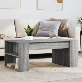 Mesa de centro madera de ingeniería gris Sonoma 102x55x42 cm de , Mesas de centro - Ref: Foro24-831859, Precio: 66,43 €, Desc...