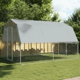 Jaula pájaros con techo puerta 2 uds acero galvanizado plateado de , Pajareras - Ref: Foro24-3294912, Precio: 339,13 €, Descu...