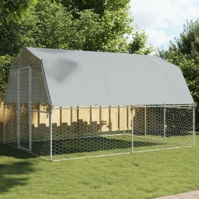 Jaula pájaros con techo puerta 2 uds acero galvanizado plateado de , Pajareras - Ref: Foro24-3294912, Precio: 433,03 €, Descu...
