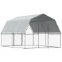 Jaula pájaros con techo puerta 2 uds acero galvanizado plateado de , Pajareras - Ref: Foro24-3294912, Precio: 339,13 €, Descu...