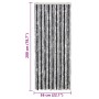 Cortina antimoscas chenilla gris y negro 56x200 cm de , Mosquiteras para ventanas - Ref: Foro24-377326, Precio: 46,80 €, Desc...